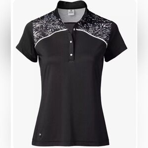 NWT Daily Sports Luna Black cap Sleeve Golf/Tennis Polo Shirt Ladies XXL NEW
